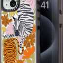 Compatible for iPhone 15 Case Cute Aesthetic - Durable Shockproof 6.6 ft Drop Impact Phone Case Cover with Funny Fashion Africa 6.1" Black