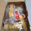 2 Pack 1-1/2" Full Port Brass Ball Valve Heavy Duty, Water Shut Off Ball Valve 1-1/2inch, NPT Female x Female Thread, 600 WOG Water Control Valve Connector Fitting