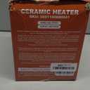 Portable Ceramic Space Heater w/Thermostat, 1500W Indoor Electric Space Heater Fan with Overheat and Tip-Over Protection, Heat Up 200 Square Feet for Office Room Dorm Use, Black