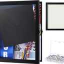 DoubleFill Graduation Shadow Box, 17. 7 x 23. 6 Inch Large Graduation Shadow Frame with Glass Window and Metal Lock, for Grad Cap and Gown Keepsake Memorabilia Pictures Flowers Medals Tickets