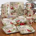 Evergreen Christmas Tree Cookie Jar 64oz Ceramic Holiday Treat Canister with Vintage Charm, Snowy Branches & Ornaments Festive Countertop Dcor for Cookies, Candy, or Cocoa Mix