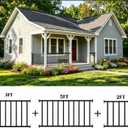 Porch and Deck Railing, 4ft x 36in H Railing with Screws, Black Textured Powder Coating Rail System for Outdoor Decks, Porches and Balconies, Terraces, Gardens