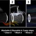 Rtunes Racing Universal Clamp-On Air Intake Filter Dry Washable Cone Air Filter Replacement for Car Truck SUV Engine Air Cleaner (2.75")
