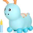 INPANY Bouncy Caterpillar Horse Hopper for Toddlers - Kids Inflatable Bouncing Horse Hopper, Ride on Animal Toys, Birthday Gift for 2 3 4 Year Old Boy Girl