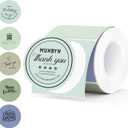 MUNBYN 2 Inch Circle Thermal Labels, Multicolor Thermal Label Stickers for Custom Logo, Candle, 150 Sheets/1 Roll (Morandi Summer)