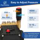 Pressure Washer Pump 1 Inch Shaft,Pressure Washer Pump 4400 psi,Power Washer Pump 4.8gpm 8-15 HP 22 Pounds Including Lubricant,Compatible with Simpson Honda Dewalt Troybilt