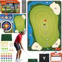 Vitality Sports Golf Chipping Game with Hitting Mat, 72"x48" Double-Sided Sticky Golf Practice Mat with 20 Sticky Balls & 4 Darts, Golf Battle Chipping Game for Adults & Kids Indoor/Outdoor/Backyard
