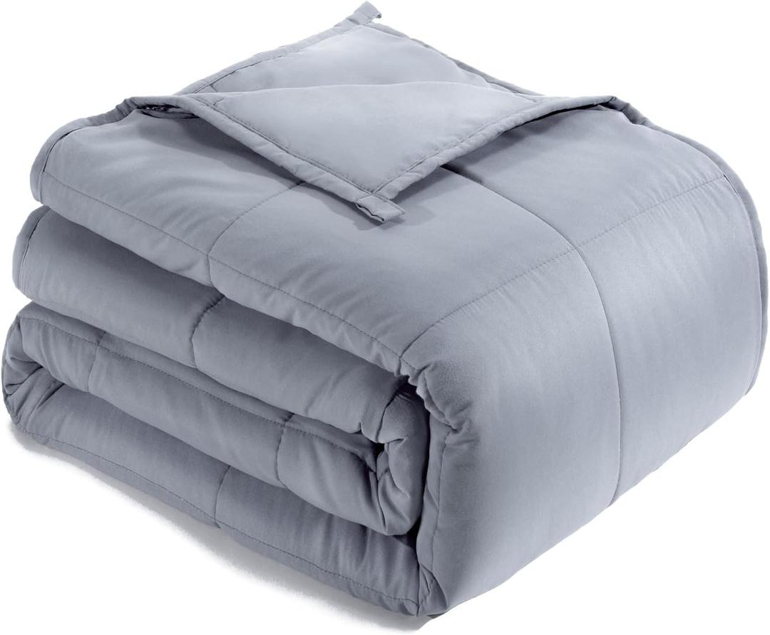 Lofus Weighted Blanket for Adults 12 lbs 60"x 80" Queen Size, Breathable All-Season Weighted Heavy Blankets, Soft Microfiber with Premium Glass Beads for Sleeping, Grey