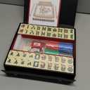 American Mahjong Tile Set, 166pcs Premium Mah Jong Tiles with Exquisite Storage Box, Include Instructions & Play-Chips, Mah Jongg Sets for Family & Friends Gatherings