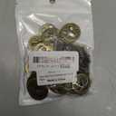 50pcs Round 25mm / 1-inch Mortise Type Metal Keyhole Hangers Shelf Brackets Picture Frame Hanging Plate (Antique Bronze)