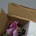 Oairse Pink Orchids Artificial Flowers Faux Orchid Arrangement with Black Glass Vase Set of 2 Real Touch Phalaenopsis Orchid Flowers Orchid Centerpiece for Dining Room Table