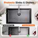 Snuggery Silicone Sink Protector for Kitchen Sink 28" x 15" Flexible Sink Mat, Heat Resistant Grid, Non-Slip Rack, Easy to Clean Dishwasher Safe Fits Farmhouse, Single & Double Bowl Sinks