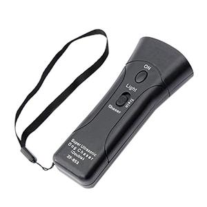 Decdeal Double Ultrasonic Dog Chaser Anti Barking Stop Bark Pet Dogs Training Device Portable Handheld LED Infrared Dog Repeller Control Trainer Pet Supplies