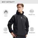 HOTSUIT Sweat Suits Sauna Suit Men Weight Loss Gym Exercise Workout Jacket, Black, 5XL
