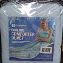 Continental Bedding Arctic Dreams Blue Cooling Comforter Duvet Breathable & Soft Polyester/Nylon Fabric - California King Size 108 Inch x 96 Inch