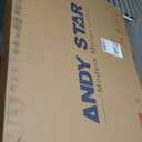 ANDY STAR Wall Mirror for Bathroom, 30x36 Matte Black Bathroom Mirror, Modern Stainless Steel Metal Frame Rounded Corner Rectangle Mirror for Vanity