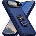 For Google Pixel 9 Case [15 FT Military Grade Drop Protection] with Screen Protector & Lens Protector Heavy-Duty Shockproof Kickstand Case for Pixel 9 (Blue)