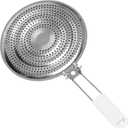 Home-X Stainless Steel Heat Diffuser for Gas and Electric Stove - Even Heat Distribution Induction Cooktop Adapter Plate - Food Warmer Simmer Plate for Gas Stove with Flame Guard, Cool-Touch Handle