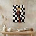 Cool Apartment Wall Art Retro Martini Art Poster Vintage Cocktail Canvas Prints Black Girl Bar Cart Decor for Bar Bedroom 12x18inch Unframed (12L" x 18W")