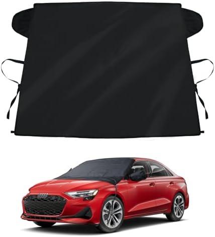 Windshield Cover for Ice and Snow for Audi A3 Jetta Kia Forte 600D Oxford Windshield Snow Cover for Focus Chevy Volt, Car Front Window Cover Protector for Corolla Winter Accessories