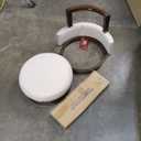 COLAMY Swivel Bar Stool Set of 2, Modern Swivel Barstool with Back, Counter Height Bar Stools, 25 Inch Upholstered Wood Barstool for Kitchen Island Dining Room Bar, Beige