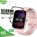 Screen Protector Compatible for Yoever Smart Watch 1.91" (3 Pack) 3D Full PMMA Compatible for KEEPONFIT, TOOBUR IDW20 Smart Watch Protective Film