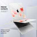 for MacBook Air 13.6 inch Case M4 M3 M2 2025 2024-2022 Release Model A3240 A3113 A2681, Sturdy Plastic Hard Shell Case for MacBook Air M2 13 inch with Touch ID, Spring Floral