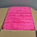 Wimarsbon Faux Mink Fur Storage Ottoman, Modern Soft Footstool, Storage Bench with Metal Legs, Vanity Seat, Fur Stool, Ottoman Coffee Table, Makeup Chair, Vanity Stools for Bedroom (Rose Red)