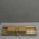 Gold Long Curtain Rod for Windows 72 to 144 Inch(6-12 Feet), Heavy Duty 1" Diameter Adjustable Window Drapery Rod, Modern and Simple Decorative End Cap Finish, Brass (36"-144")