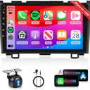 8Core 6G+128G Radio for Honda CRV 2007-2011Car Stereo with 9inch 1280X720P IPS Touchscreen Wireless CarPlay Android Auto 5.0Bluetooth GPS RDS/FM 46EQ DSP 59UIs MirrorLink 5GhzWiFi AHD Backup Camera