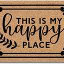 Funny Mat This is My Happy Place Doormats Non-Woven Fabric Top with a Anti-Slip Rubber Back for Front Door Indoor/Outdoor/Kitchen Welcome Mats Domestic Presents 23.6"(L) x 15.7"(W)
