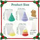 4Pcs Pine Tree Candle Molds, Silicone Candle Molds for Candle Making, 3D Evergreen Tree Molds for Epoxy Resin Soap Chocolate Wax DIY Crafts Home Decor Nature-Inspired Handmade Gift