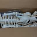 JOYIN Howling Wolf Skeletons Halloween Decorations 34 Skeleton Dog with Red LED Eyes,
 Auto-Chin Opening and Closing, Movable Posable Joints Animal Skeleton for Outdoor Indoor Garden Graveyard Decor