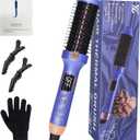 Infrared Thermal Brush, 38mm 3 in 1 Heated Round Curling Brush, Negative Ionic Lightweight Heated Hot Brush, Dual Voltage US Plug, Hair Straightener Curler Comb for Volumizing Curls and Smooth Hair