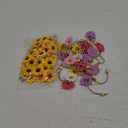 Sucrain 2pcs Flower Hippie Headband Floral Crown Summer Sunflower Hair Accessories for 70 s Bohemian Costumes Style (Yellow+Colorful)