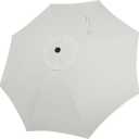Blissun 9ft Patio Umbrella Replacement Canopy, Market Umbrella Top, Outdoor Table Umbrella Canopy for 8 Ribs, Canopy Only (Creamy White)