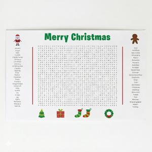 2 x Jumbo Christmas Word Search Game Poster (31.49"X19.68")  Giant Holiday Party Activity for Kids & Adults  Large Print Xmas Wall Decor & Interactive Group Puzzle for Family Gatherings, Office & Classroom