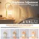 Hisummer Candle Warmer Lamp with Timer, Dimmable Candle Lamp Warmer with 312 K9 Crystals Adjustable Height Electric Candle Warmer for Women Gifts, Wax Warmer Lamp with 2 Bulbs for Jar Candles
