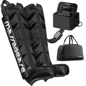 Professional Air Compression Leg Massager with Auto-Detect Pressure, 8 Modes & Customizable Timer, Leg Recovery System for Circulation & Muscle Relief for Athletes, Runners (Medium)
