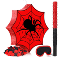 Deekin Spider Piñata for Birthday Party Decoration Small Piñata for Party Favors Birthday Gifts with Blindfold Confetti and Stick for Celebration(Spider)