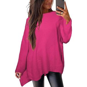 Zyyfly Pullover Sweaters for Women Maternity Clothes for Women Fall Oversized Tunic Plus Size Poncho Dolman Sweaters hot Pink XXL