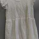 Anniente womens embroidered white short summer dress