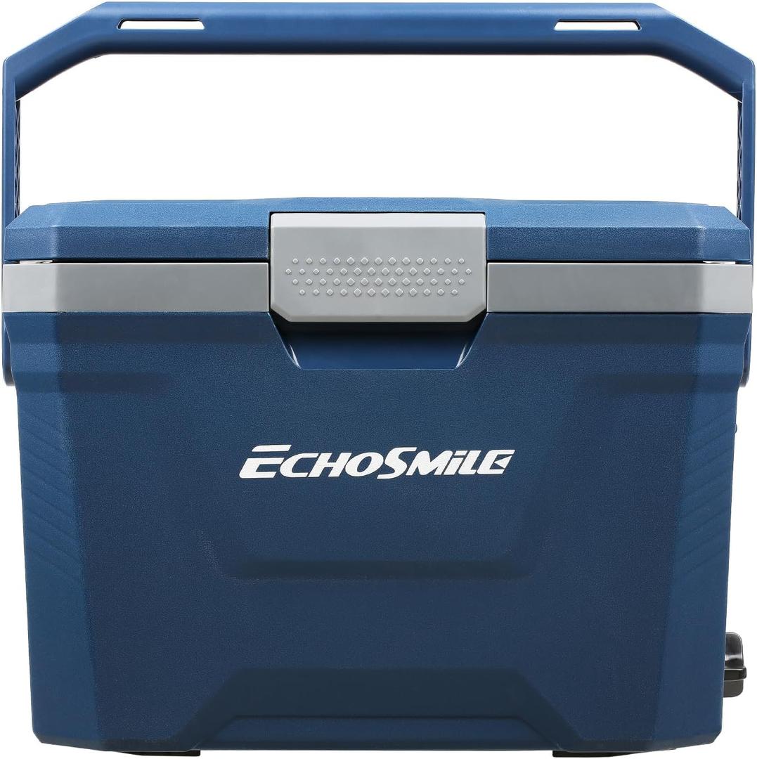 EchoSmile Insulated Portable Cooler 20L/21qt, Outdoor Hard Cooler Ice Chest Box for Camping, Drink, Beach, Fishing and Boating