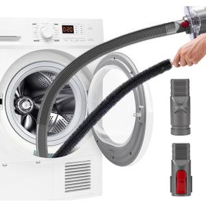 GYLBF Dryer Vent Cleaner Kit Compatible with Dyson V7 V8 V10 V11 V12 V15, Flexible Dryer Vacuum Hose Attachment for V6 DC58 DC59 DC61 DC62, Flexible Crevice Tool for Small Crevice(Gray)