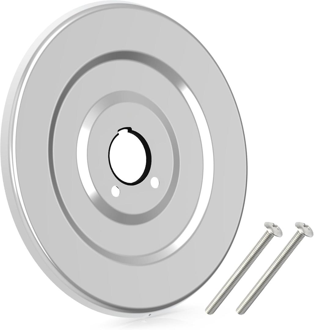 16090 Escutcheon Plate Replacement for Moen Chateau Collection, Trim Plate for One-Handle Tub and Shower Faucets, with Screws, by Julaiwy (Chrome)