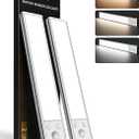 EZVALO 10inch Under Cabinet Lighting, Rechargeable Motion Sensor Light Indoor with 3 Color Temperatures, Dimmable & Magnetic Closet Lights, Wireless Under Counter Lights for Kitchen, Stairs (2 Pack)