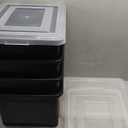IRIS USA File Box, Plastic File Organizer with Lids for Letter/Legal File, Portable Document Box For Moving, Storage Bin with Durable and Secure Lid, Stackable Nestable BPA-Free, Black 35 Qt. 4 Pack