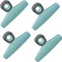 COOK WITH COLOR Food Clips - Wide Heavy Duty Chip Clips, Large Bag Clips for Food Storage with Air Tight Seal Grip, Pack of 4, Teal