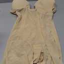 Slimers Body Shaper for Women Tummy Control U Plunge Backless Full Body Shapewear Mid Thigh Mesh strapless Bodysuit Top (Beige, M)