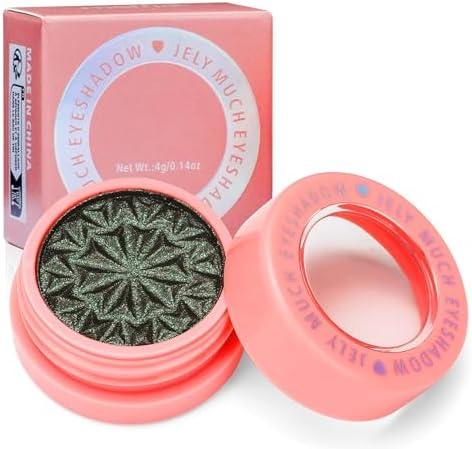 Black Glitter Eyeshadow Cream – Intense Smoky Look, Long-Lasting Gel-Based Formula, Smudge-Free, Easy to Layer and Define
